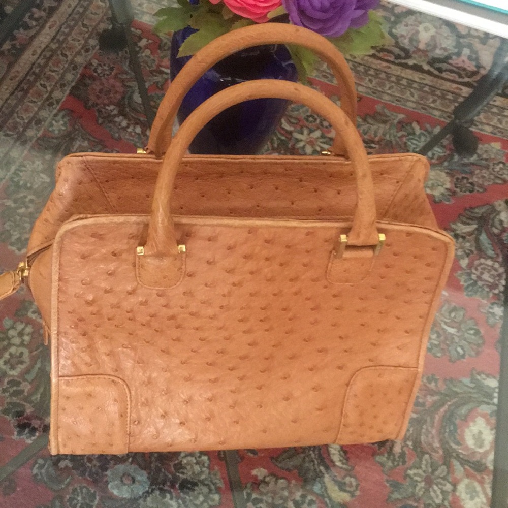 Authentic ostrich handbag